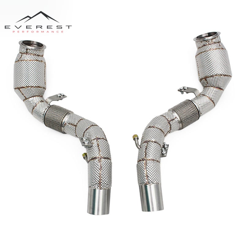 Exhaust Downpipe for BMW M850/M850i 4.4TT G14/G15/G16 Alpina B8 2020-2023 Stainless Steel 100/200Cell Free Flow Pipe