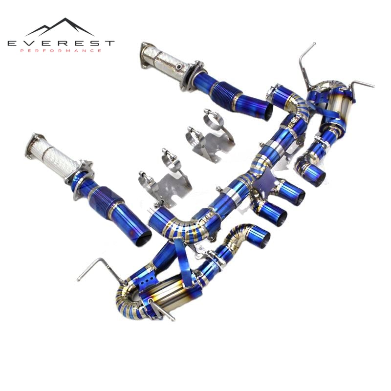 Valve Full Exhaust System for Chevrolet Corvette C8 Z06 2019-2025 Titanium Catabck Straight Downpipe Muffler