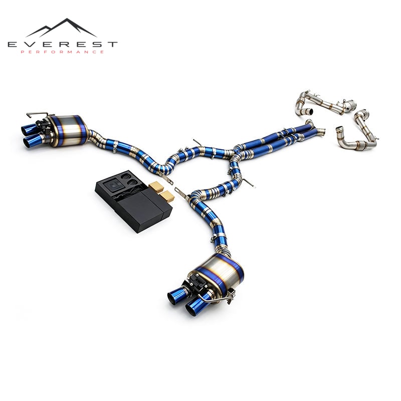 Full Exhaust Pipes for Bentley Continental Flying Spur W12 6.0T 2019-2024 Titanium Catback Valvetronic Quad Outlet