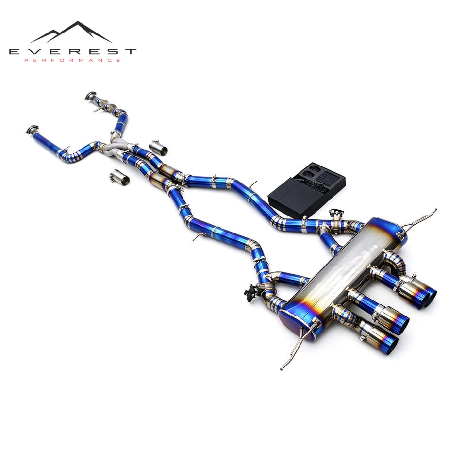 Custom Catback Muffler with Z Pipe for BMW M3/M4 G80/G82 3.0T 2021-2026 Titanium Valvetronic Exhaust System Center Outlet