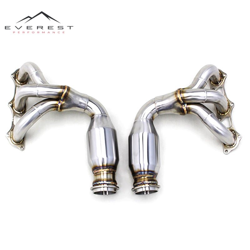 SS304 Exhaust Manifold for Porsche 911 991/991.1/991.2 GT3 4.0L 2014-2019 High Flow Sport Header 100/200/300 Cell