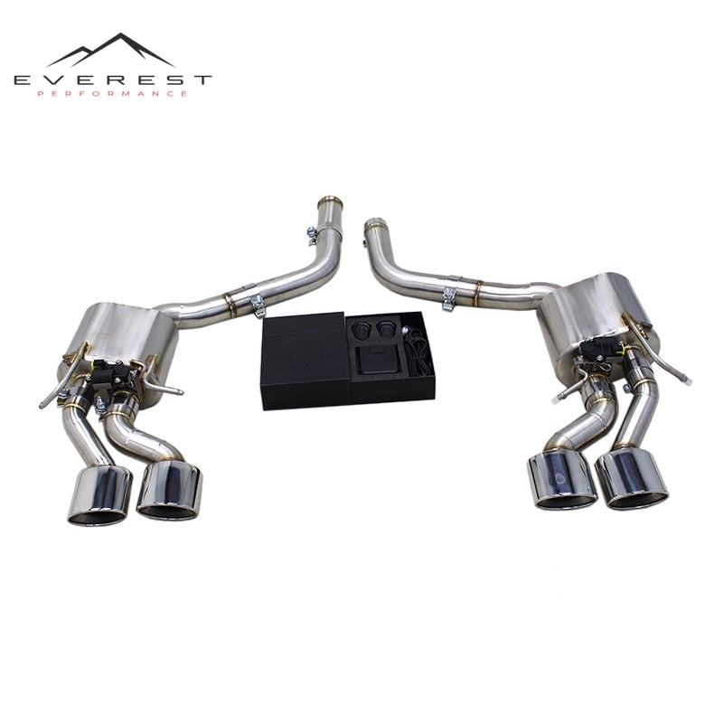 Valvetronic Exhaust System for Mercedes-Benz C63 AMG W204 6.2L 2012-2016 Stainless Steel Rear Muffler