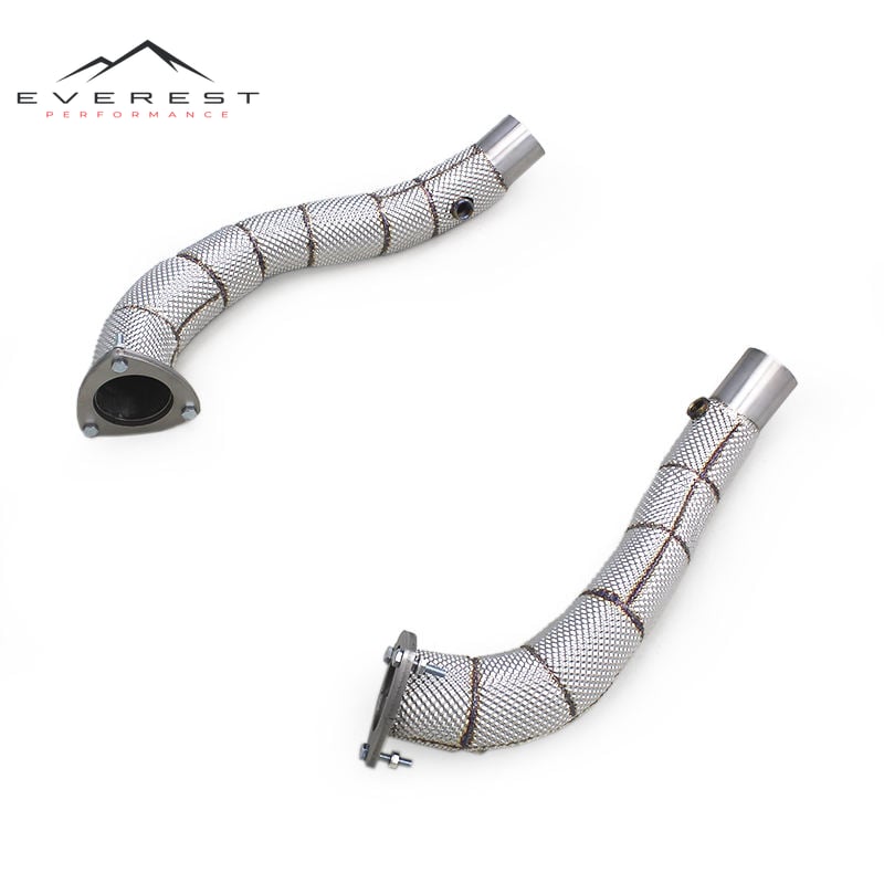 SS304 Exhaust Downpipe for Ferrari California 4.3L 2009-2014 Performance With Heat Shield Free Flow Downpipes