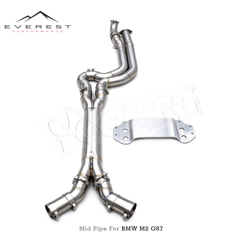 SS304 Large Diameter Exhaust Mid Pipe for BMW G80 M3 G82 M4 G87 M2 S58 3.0T Exhaust Single Midpipe Exhaust Bolt on