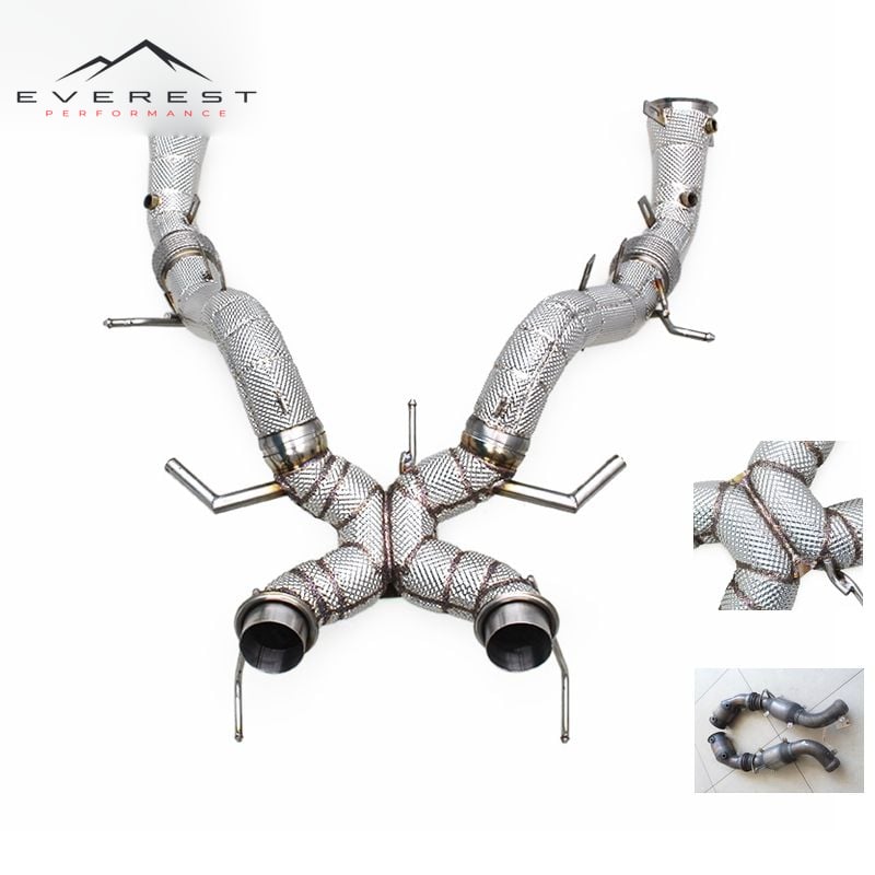 Track Exhaust With No Valve for Mclaren 600LT Spider/Coupe 3.8T 2018-2020 Stainless Steel Car Exhaust Catback System