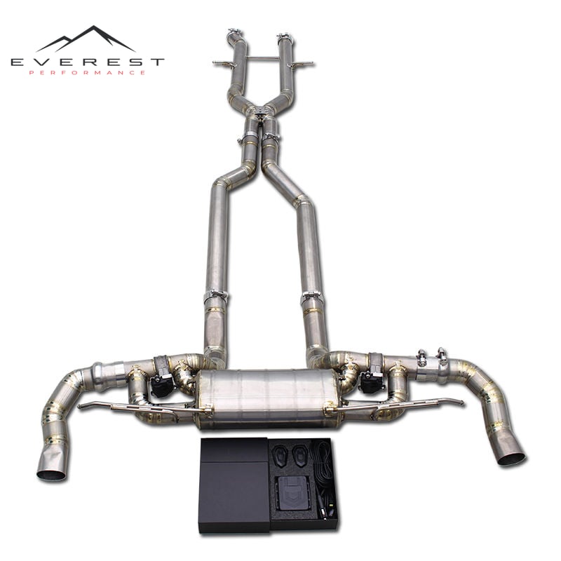 Catback Exhaust Pipes with Valve for Mercedes-Benz GLS63 AMG W166/X166 5.5T 2015-2019 Racing Titanium Exhaust Pipe