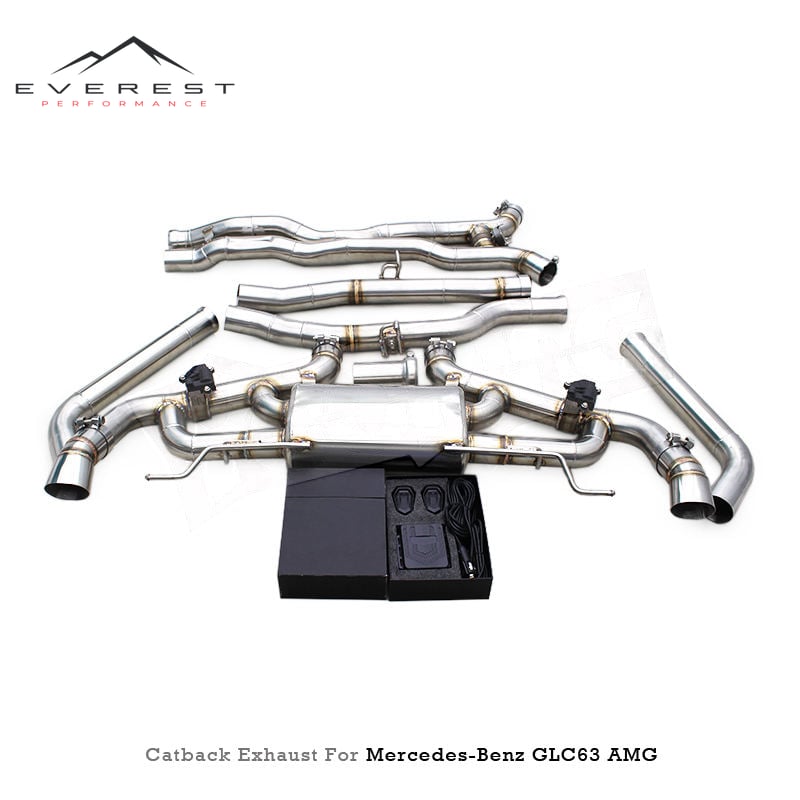Racing Valvetronic Catback Exhaust Stainless Steel Pipes Muffler for Mercedes-Benz GLC63 AMG 4.0T 2016-2019 With Valve System
