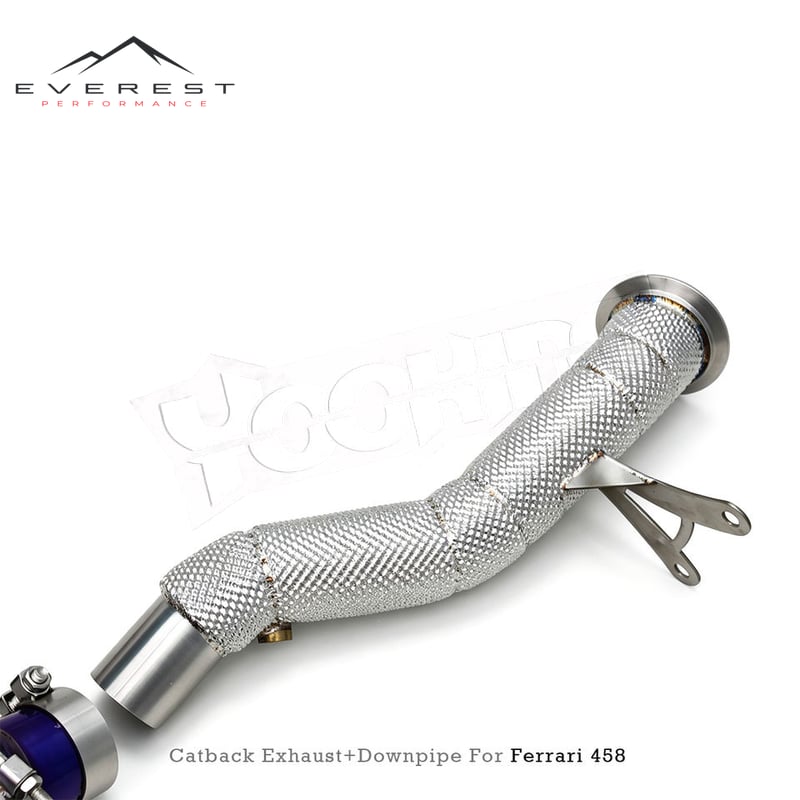 Custom Valved Sport Exhaust System for Ferrari 458 4.5L 2011-2016 SS304 Downpipe Titanium Rear Section with Triple Tips