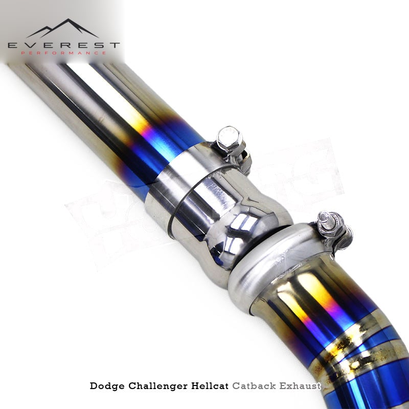 Titanium Exhaust Pipe System for Dodge Challenger Hellcat SRT 6.2T 2016-2022 High-performance Vacuum Valves Catback Exhaust