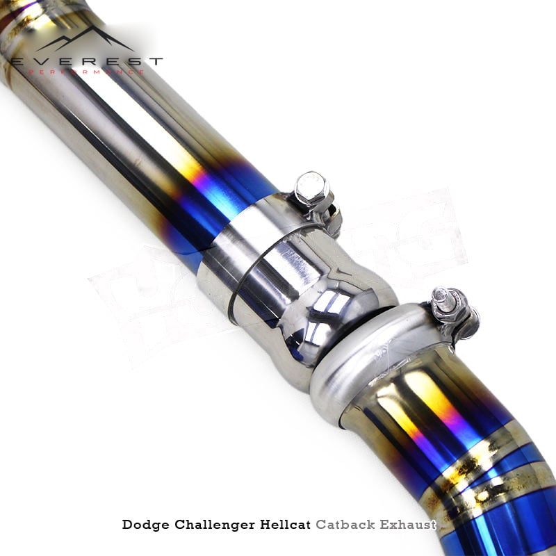Titanium Exhaust Pipe System for Dodge Challenger Hellcat SRT 6.2T 2016-2022 High-performance Vacuum Valves Catback Exhaust