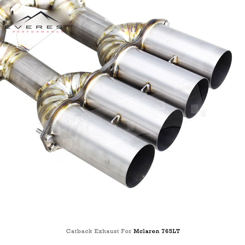 Custom Superfast CarAxle Back Exhaust for Mclaren 765LT Coupe/Spider 4.0T 2020+ Titanium Pipes Lightweight Non Valve Catback