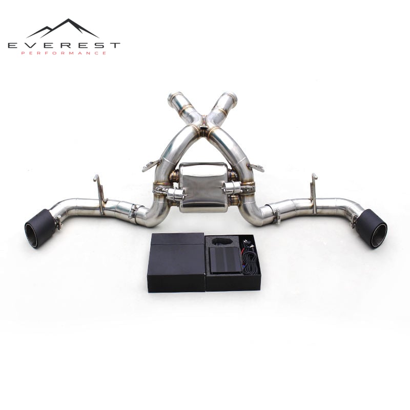 SS304 Exhaust Pipe System for Mclaren 540 Coupe/540C/570S/570GT 3.8T 2015+Vacuum Valve Muffler With Remote Control