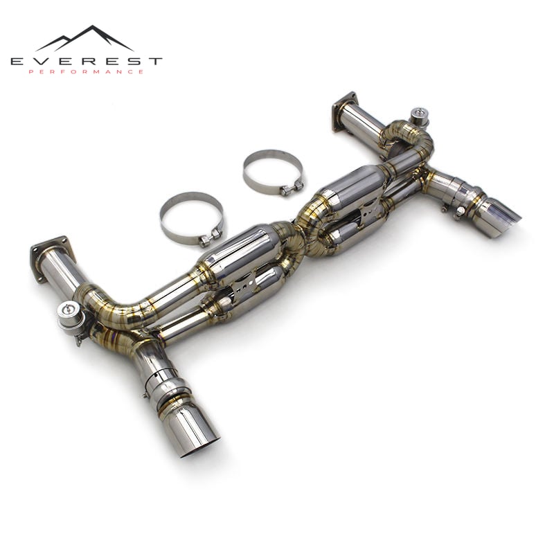 Exhaust Pipe System for Porsche 911 997.1 Turbo 3.6 2004-2012 Titanium Alloy Catback Exhaust Valve Control Pipes Muffler