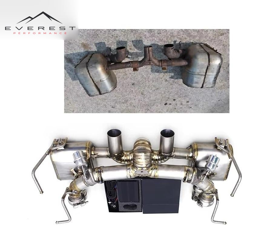 Custom Valved Sport Exhaust System for Ferrari 458 4.5L 2011-2013 Lightweight Titanium Pipe Rear Section Muffler