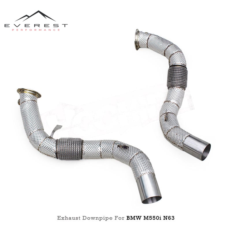 Auto Free Flow Downpipe for BMW M550/M550i G30/N63 4.4TT 2019-2025 SUS304 Performance Exhaust Straight Downpipe