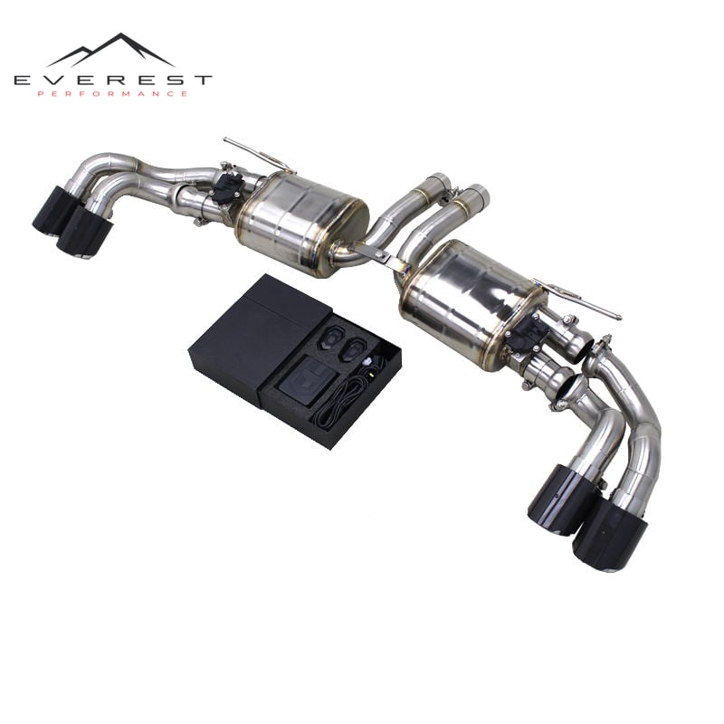 Stainless Steel Exhaust Pipes for BMW X6 E71/E72 N54/N55 3.0 2007-2014 Vacuum Valve Muffler Catback Carbon Black Tips