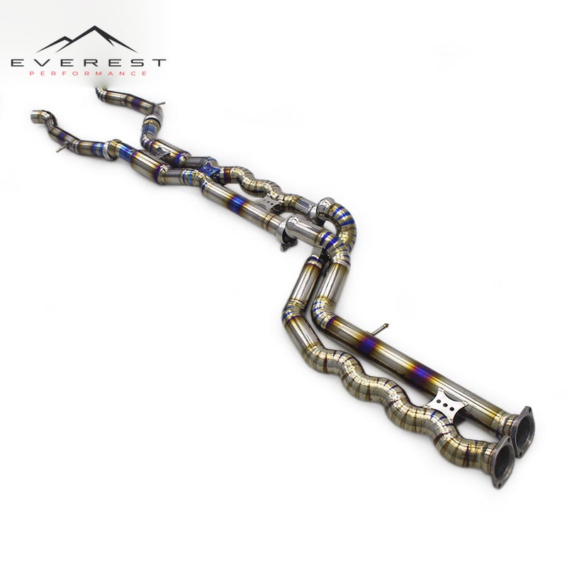 Titanium Exhaust Pipes for BMW M3 M4 F80 F82 S55 3.0T 2015-2019 Auto Equal Length Mid Pipes Dual Resonator