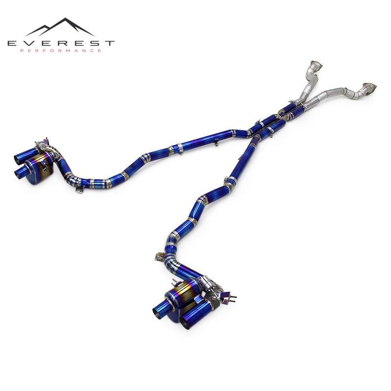 Custom Straight Downpipe Catback Muffler for Ferrari GTC4 Lusso/Lusso T 2016- Titanium Pipes Vacuum Valve Exhaust System