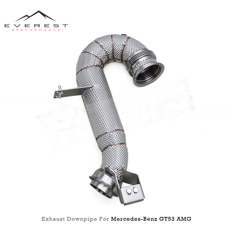 Auto Free FLow Exhaust Pipes for Mercedes-Benz GT50/GT53 AMG 3.0T 2019-2023 Downpipe With Heat Shield