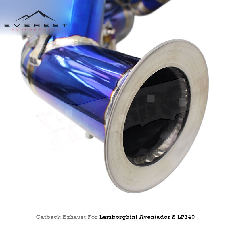 Titanium Exhaust Pipe System for Lamborghini Aventador LP740/LP740S 6.5L 2017-2018 Vacuum Valve Muffler Catback Exhaust