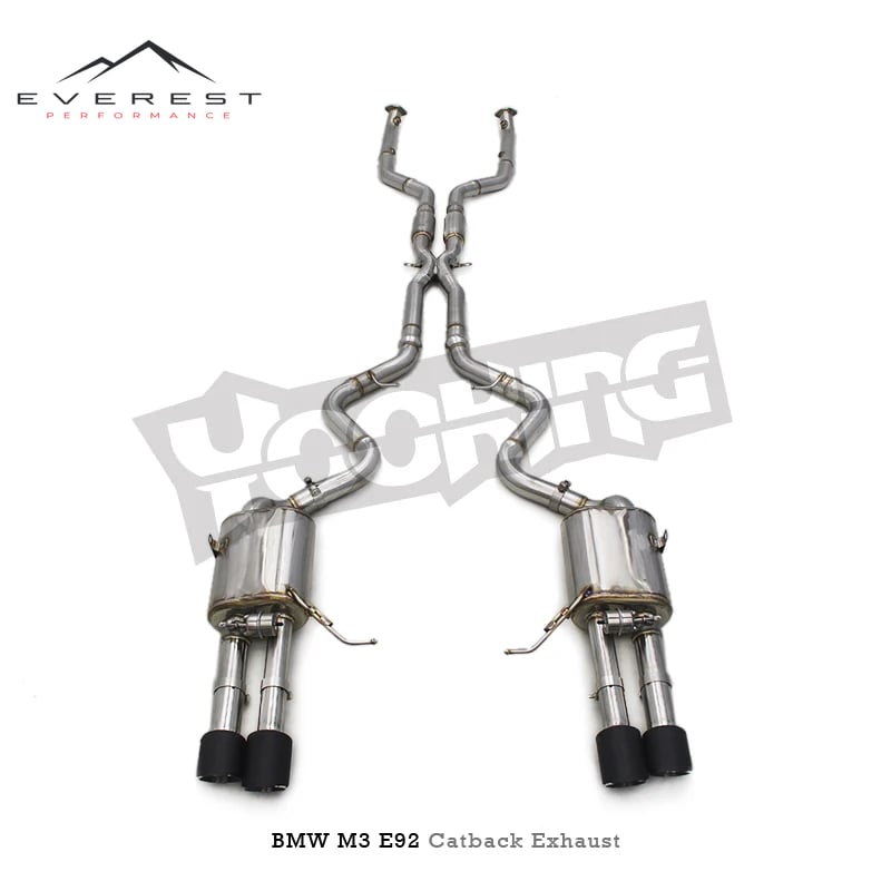 Valved Race Pipes for BMW M3 E90/E92/E93 4.0L 2008-2013 Equal Length X Mid Pipe with Resonators Fits Exhaust System