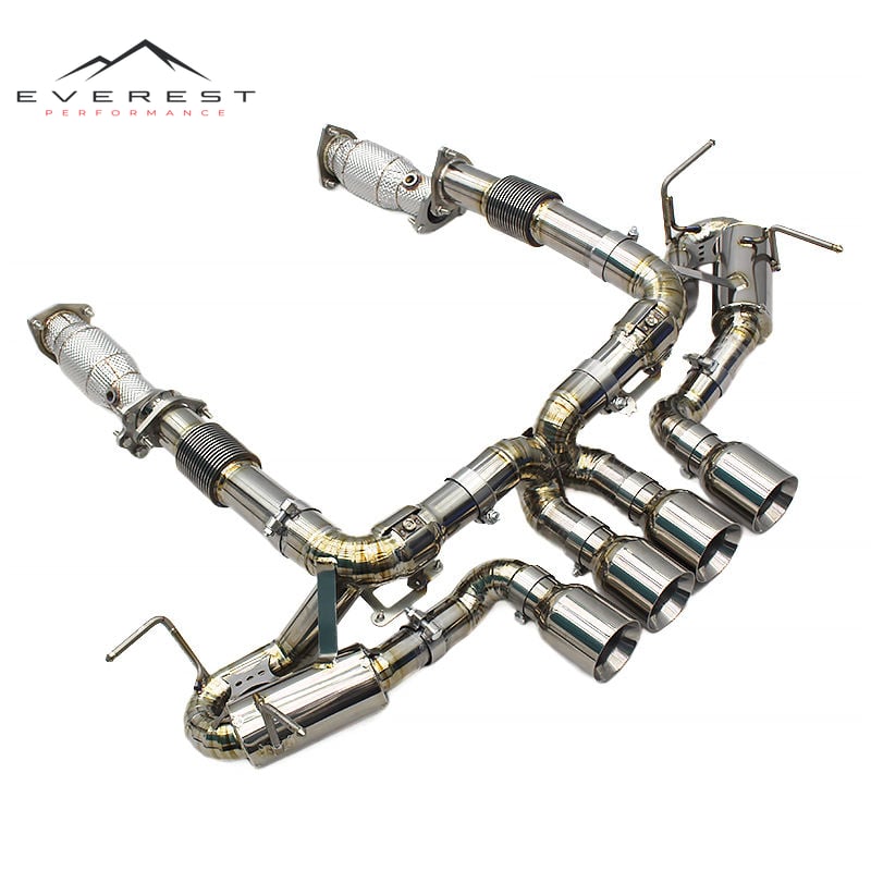 Valved Catback Exhaust Downpipe With Catalyst for Chevrolet Corvette C8 Z06 2019-2025 Titanium Exhaust System