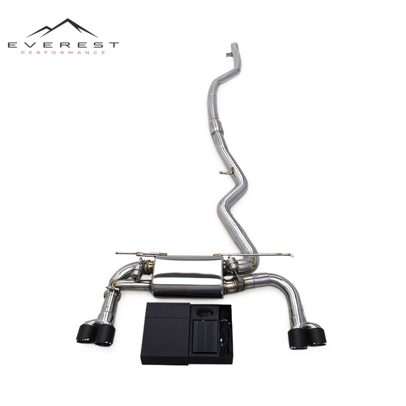 Stainless Steel Exhaust Muffler Exhaust Pipe for BMW 420i/430i G22/G23 2.0T/3.0T 2021-2023 With Carbon Fiber Tips