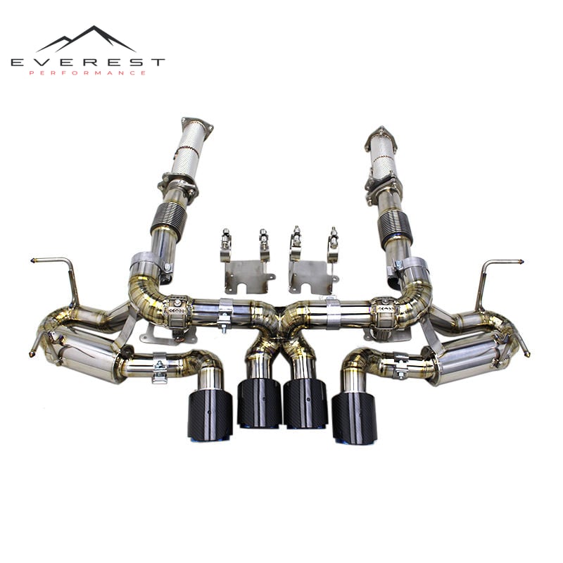 Auto Tuning Valves 3 Inches Exhaust Catback for Chevrolet Corvette C8 Z06 2019-2023 Titanium Muffler Pipe Exhaust Downpipe