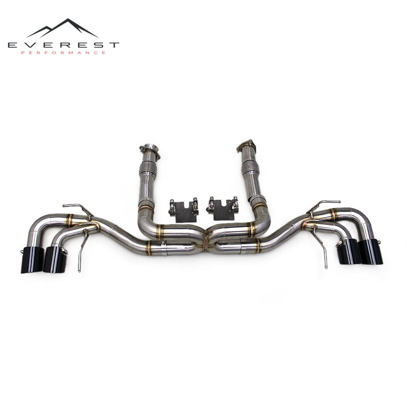 SS304 Non-Valved Exhaust Pipe System for Chevrolet Corvette C8 2019-2025 Performance Lightweight Muffler System Catback Exhaust
