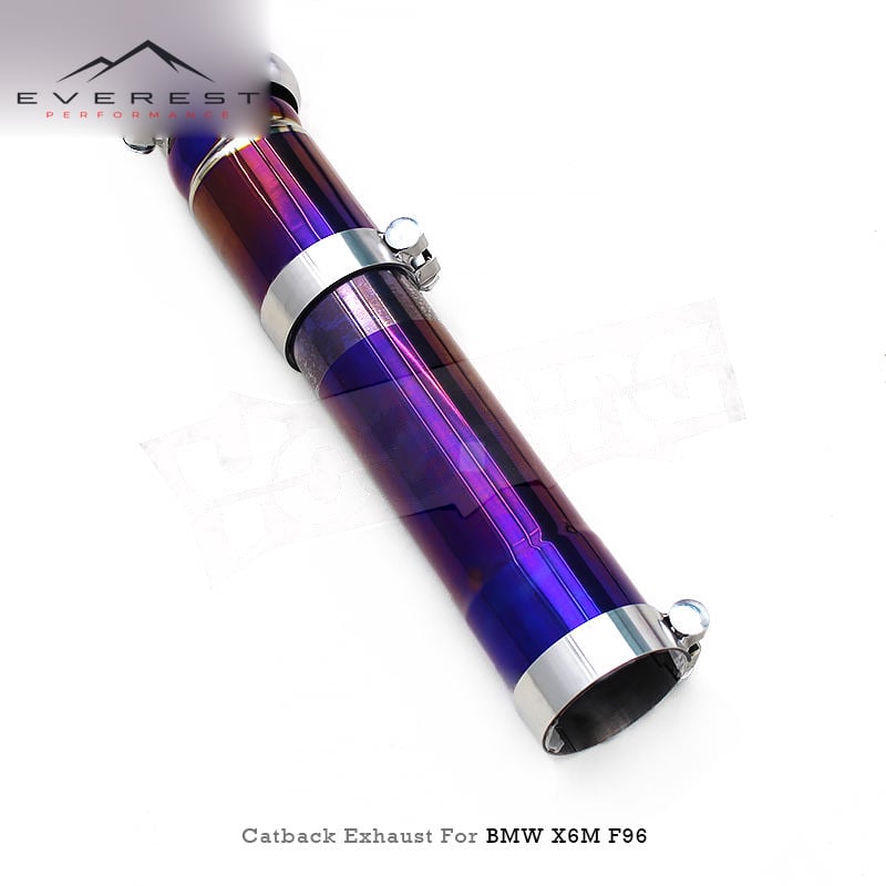 Titanium Exhaust Pipe System for BMW X5M/X6M F95/F96 4.4TT 2020-2024 Dynamic X-pipe Electronic Valve Controller Catback Exhaust