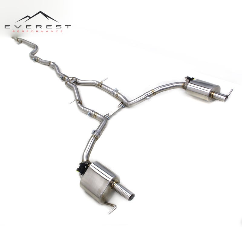 Catback Muffler for Mercedes-Benz E200/E300 W213 2.0T 2017-2023 Polished SUS304 Stainless Steel Valvetronic Exhaust