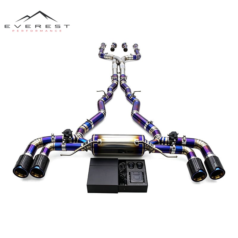 Titanium Catback Exhaust Pipes with Z Pipe for BMW M8 F91/F92/F93 4.4T 2017-2024 Racing Exhaust Muffler with Valve System