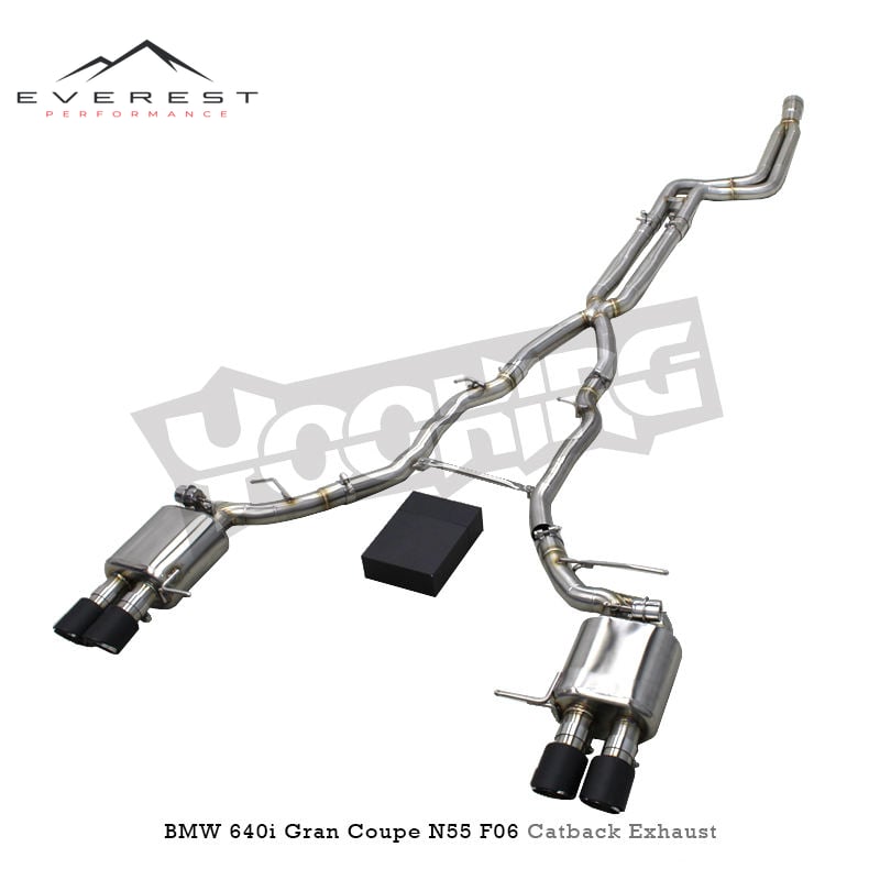 SS304L Exhaust Pipe System for BMW 640/640i Gran Coupe N55 F06 3.0T 2012-2018 X Pipe Vacuum Valve Remote Controller