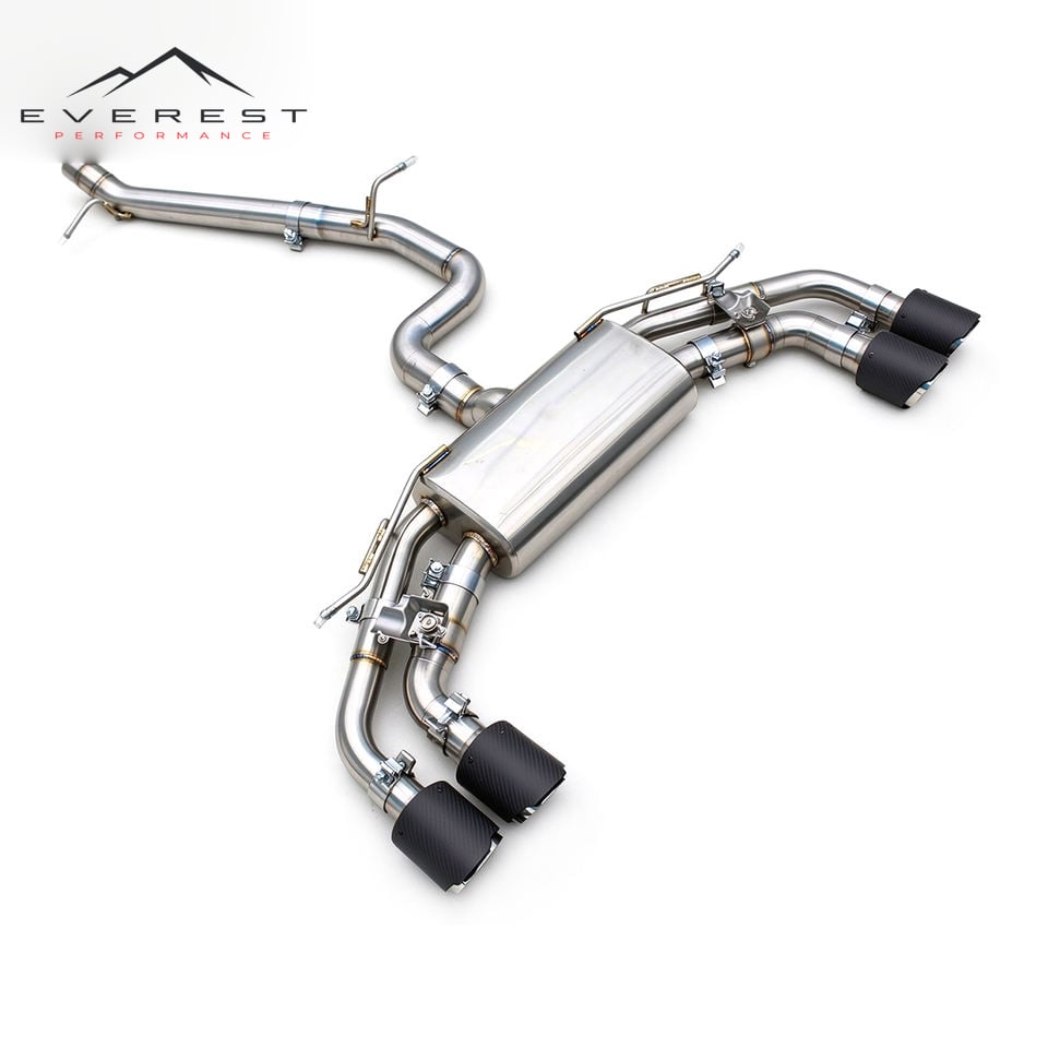 SS304L Exhaust Pipe System for VW Golf 8/MK8/8R R 2.0T 2020-2024 Racing Valve Muffler Catback Exhaust Four Outlet Nozzle