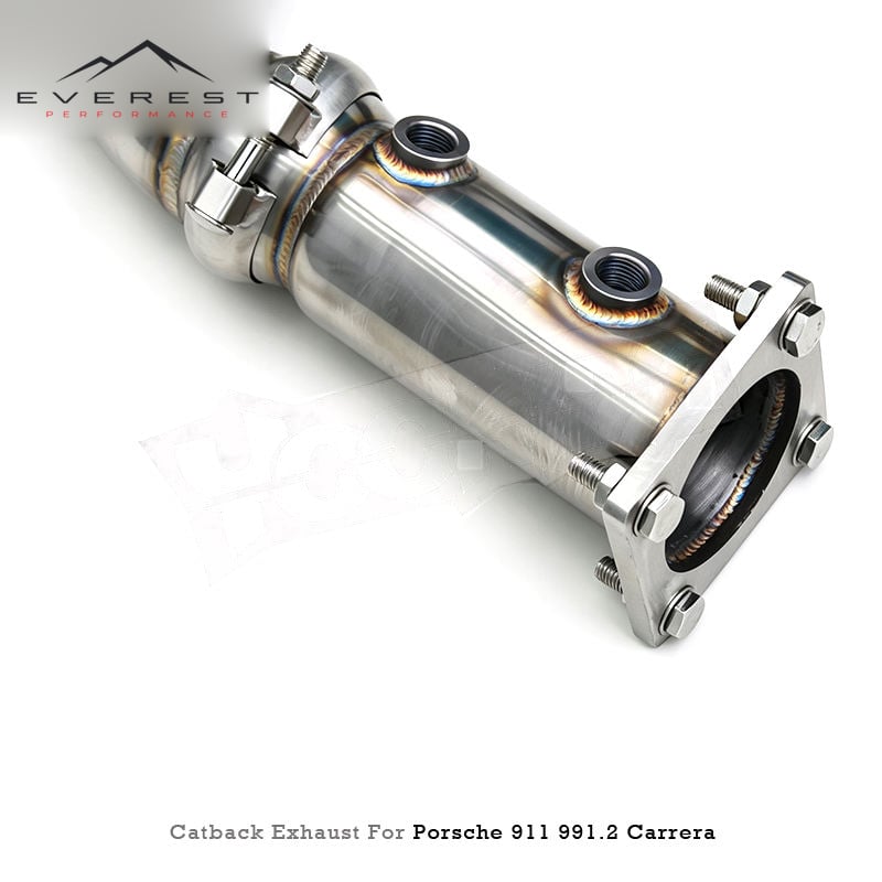 Stainless Steel Catback Muffler Pipes for Porsche 911 991.2 Carrera 4/S/4S 3.0T 2016-2018 Upgrade GT3 Valved Exhaust System