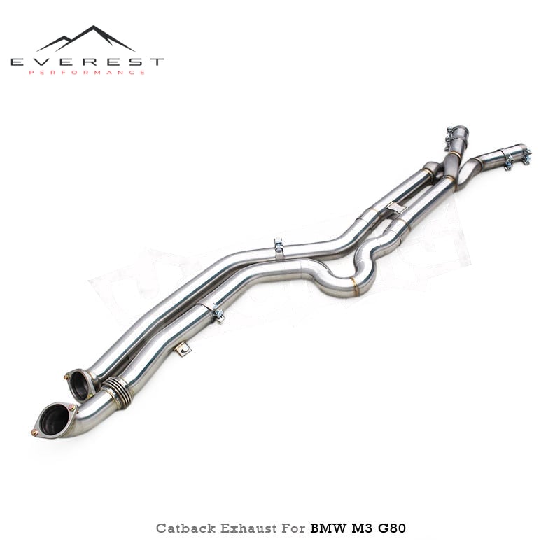 Racing SS304 Exhaust Pipe Equal Length MidPipe Z Pipe for BMW M3/M4 G80/G82 S58 3.0T 2021-2024 Stainless Steel Exhaust System