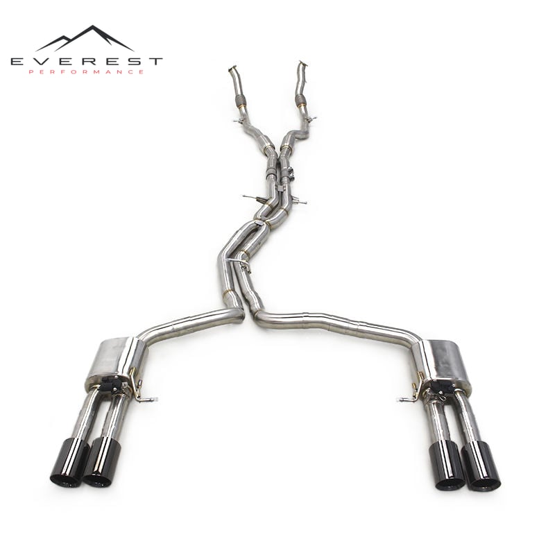 Custom Catback Exhaust for Audi S8 D5 4.0T 2020-2024 Stainless Steel Pipes Muffler Sport Auto Car Parts Valved Exhaust System