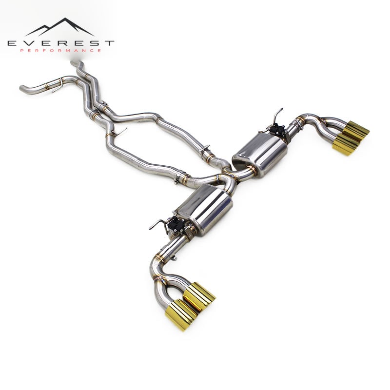Catback Exhaust for Porsche Cayenne S 958/958.1 3.0T 2011-2017 Stainless Steel Exhaust Pipe Valved Muffler Exhaust System