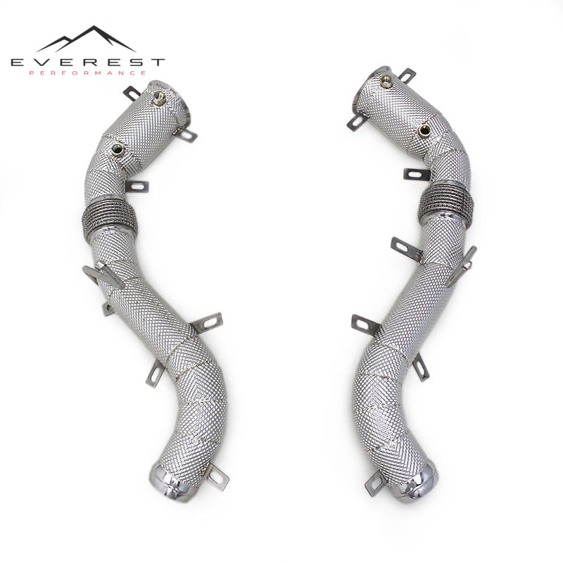 SS304 Exhaust Downpipe for Mclaren 540C/570/570S/570GT/MP4-12C 3.8T 2012-2014 High Flow Catted Downpipe 100/200/300 Cell