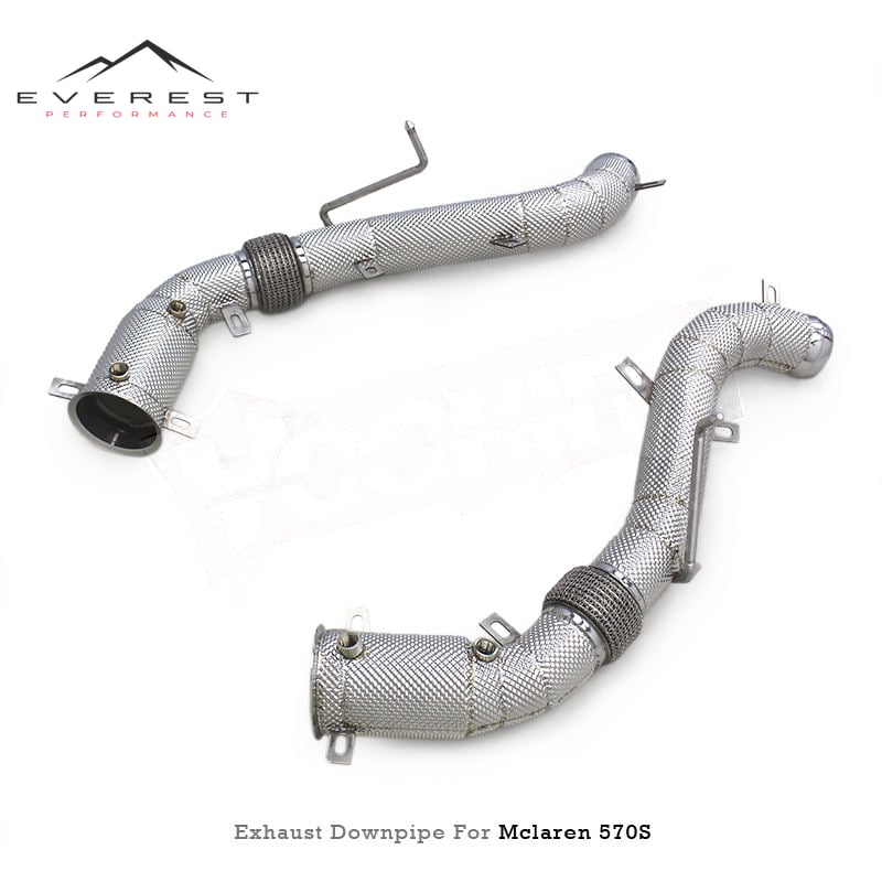 Custom Engine Catted Header Downpipe for Mclaren 570/570S/570GT 2015-2018 SS304 Pipe Muffler Exhaust System with Catalyst