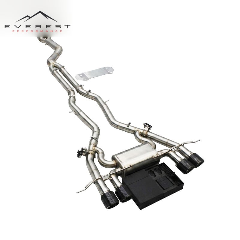 Stainless Steel Catback Muffler Valve Exhaust Pipe for BMW M3/M4 G80/G82 3.0T 2021-2026 101mm Mid Pipes System With Brace