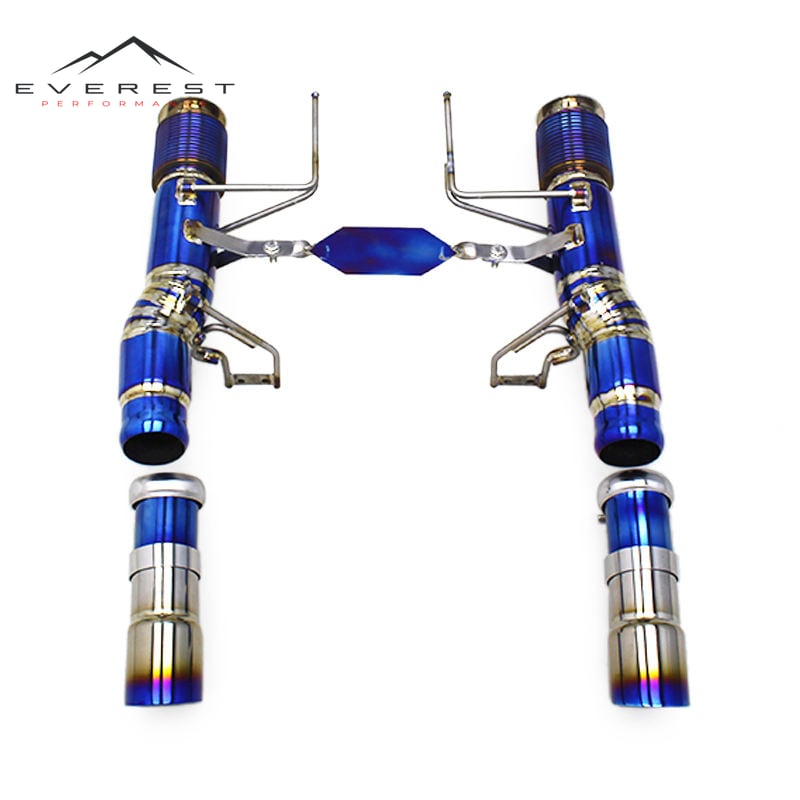 Race Titanium Free Flow Rear Section for Mclaren 720S 4.0 2017-2019 Straight Pipe Axle Back Active Sound Exhausted System