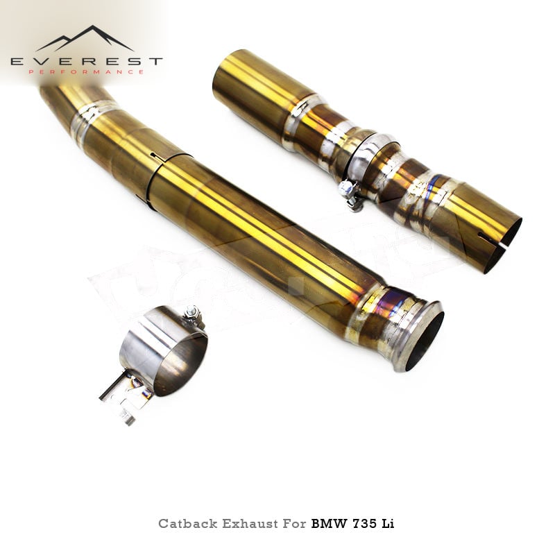 Titanium Lightweight Exhaust Pipe System for BMW 735 Li 3.0T 2023-2024 Valvetronic Muffler with Resonator Racing Car