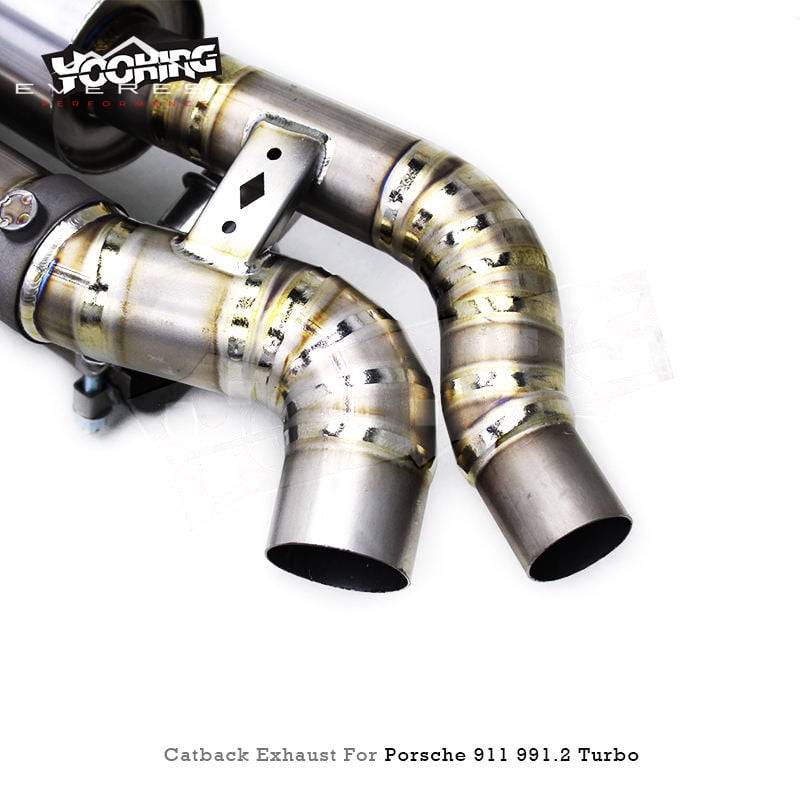 Titanium Exhaust Pipe System for Porsche 911 991/991.2 Turbo 2017-2019 Vacuum Valve Catback Exhaust / Complete Exhaust System