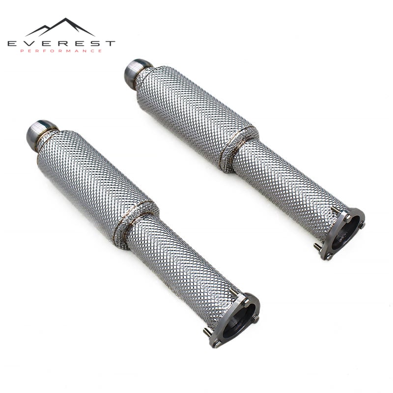 Racing Exhaust Pipes Second Conntcting for Aston Martin DBS V12 6.0L 2007-2013 Exhaust Downpipe Stainless Steel Free Flow Pipe