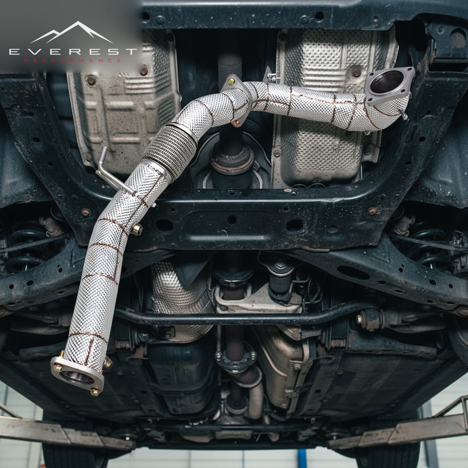 Free Flow Stainless Steel Exhaust Pipe for Hyundai Elantra N 2.0T 2023-2025 Heat Shield Turbo Straight Exhaust Pipe With OPF