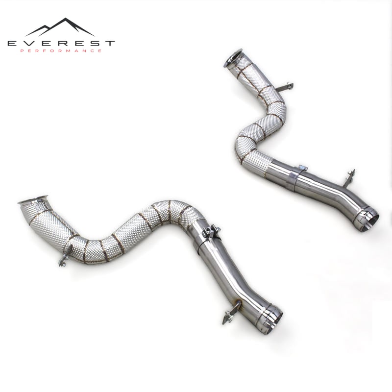 SS304 Exhaust Downpipe for Mercedes-Benz S580 W223 4.0L 2020-2025 Straight-through Racing Performance Downpipe