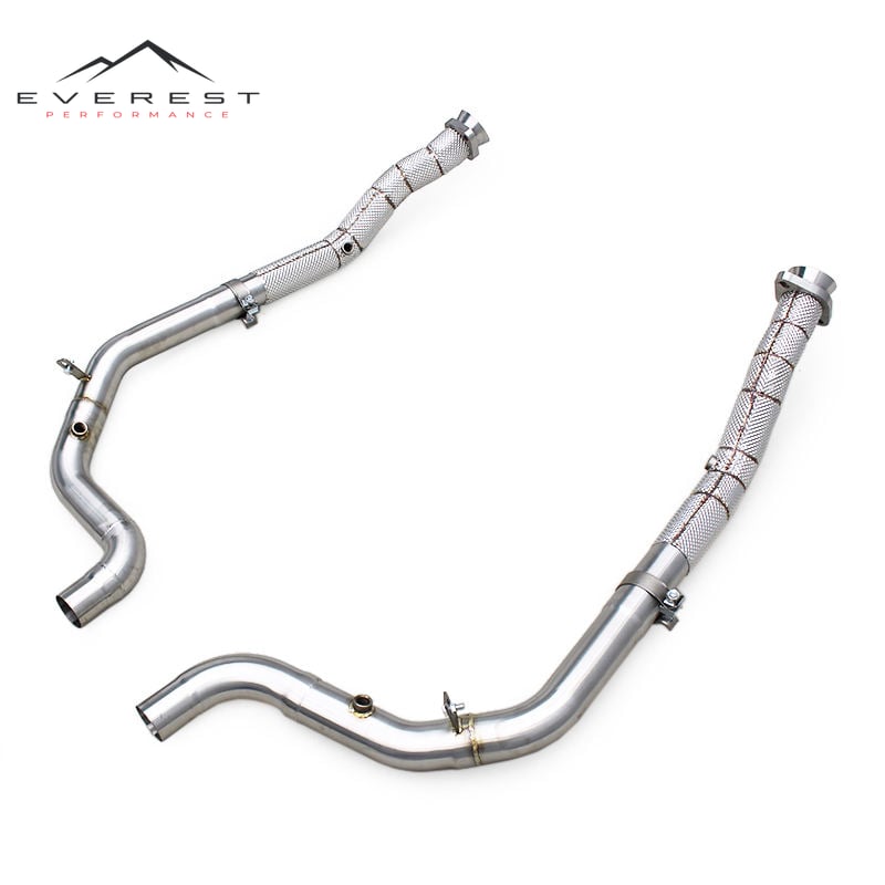 Race Performance Down Pipe for Land Rover Range Rover Sport SVR 5.0L 2018-2024 Engine Parts Heat Shield Free Flow Front Downpipe