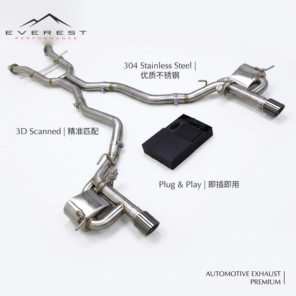 Custom Catback Exhaust for JEEP Grand Cherokee SRT 6.4L High Performance Escape Valvetronic Exhaust System Stainless Steel Pipe