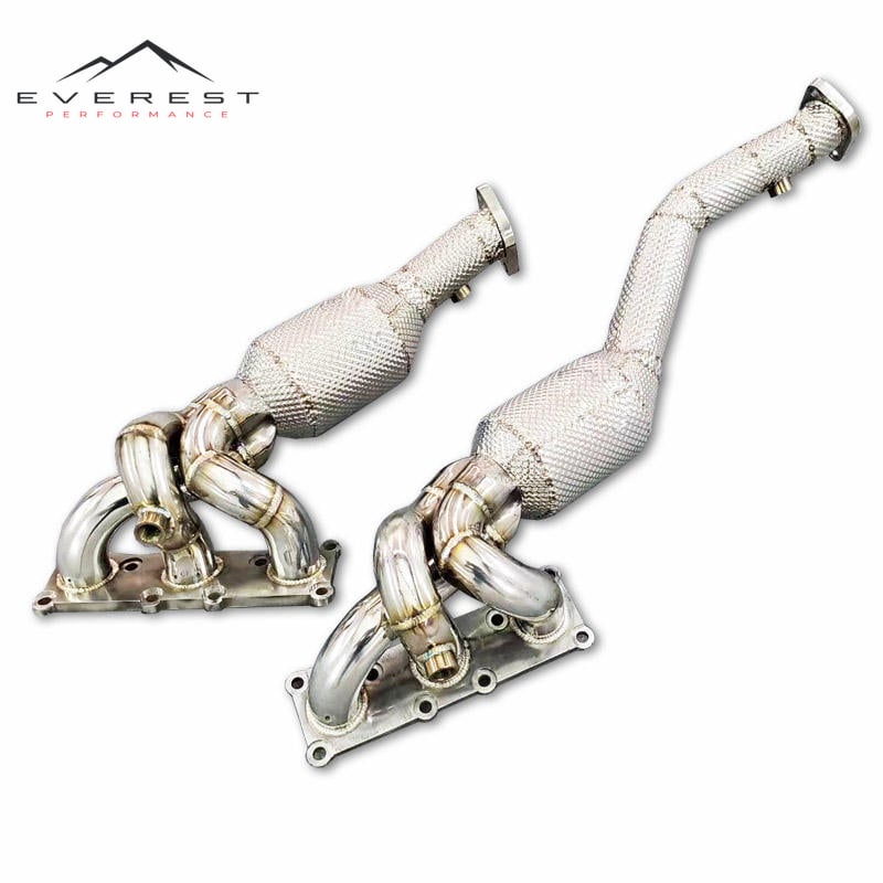 Performance Stainless Steel High Flow Catted Downpipe Exhaust Manifold Header for BMW 325/330 E90/E92/E93 2.5L/3.0L 2005-2012